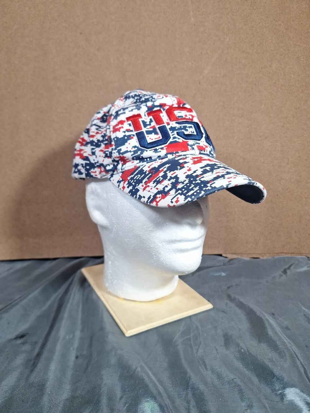 USA Digital Camouflage Baseball Cap Red White Blue World Cup Dadcore Festive